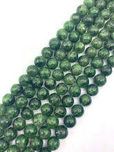 Load image into Gallery viewer, High Quality Genuine Green Diopside Round Smooth Beads, 6mm/7mm/14mm Rare Diopside Beads, 15.5'' Full Strand, SKU#U1203