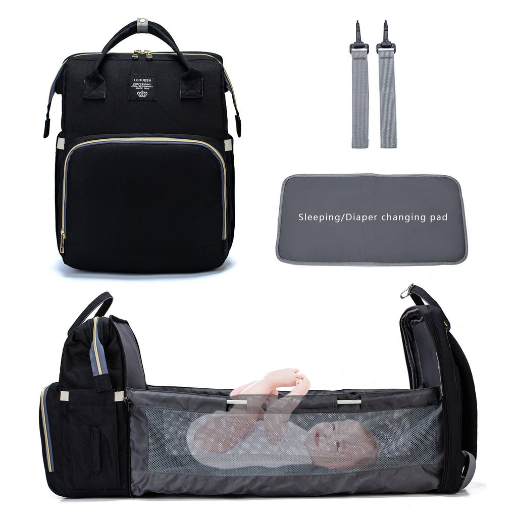 Waterproof Diaper Bag Backpack with USB Charging Port | Large Capacity Travel Nursing Bag for Moms & Dads