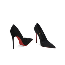 Load image into Gallery viewer, Red Sole Pointed Toe Slip-On Pumps – Women's Stiletto High Heels