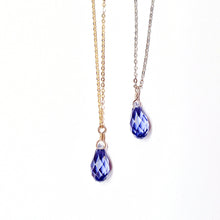 Load image into Gallery viewer, Swarovski Crystal Droplet Necklace: Many Colors Available