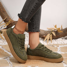 Load image into Gallery viewer, Women's Suede Casual Sneakers - Comfortable Lace-Up Sports Shoes