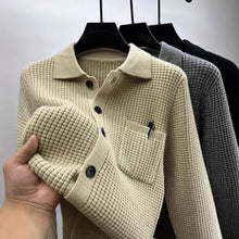 Load image into Gallery viewer, Casual Solid-Color Pocket Lapel Knit Sweater Coat