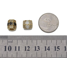 Load image into Gallery viewer, CZ Enamel Smiley Face On Tube Spacer Beads, Sku#LD277