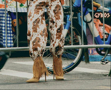 Load image into Gallery viewer, Fringed Studded High-Heel Pointed-Toe Ankle Boots – Side Zipper, Suede, Stiletto Heel | Sarah Express