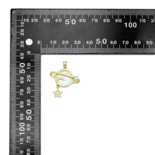 Load image into Gallery viewer, Gold Mother of Pearl Earth Star Planet Charm Pendant, Sku#LK996