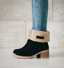 Load image into Gallery viewer, Premium Suede Snow Boots Women - Mid-Tube Thick Heel Winter Boots