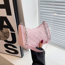 Load image into Gallery viewer, Korean Canvas Plush Crossbody Bag - Women's Trendy Square Shoulder Bag with Zipper Pocket
