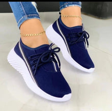 Load image into Gallery viewer, Women's Ribbon Tie Mesh Sneakers | Breathable Flat Sports Shoes