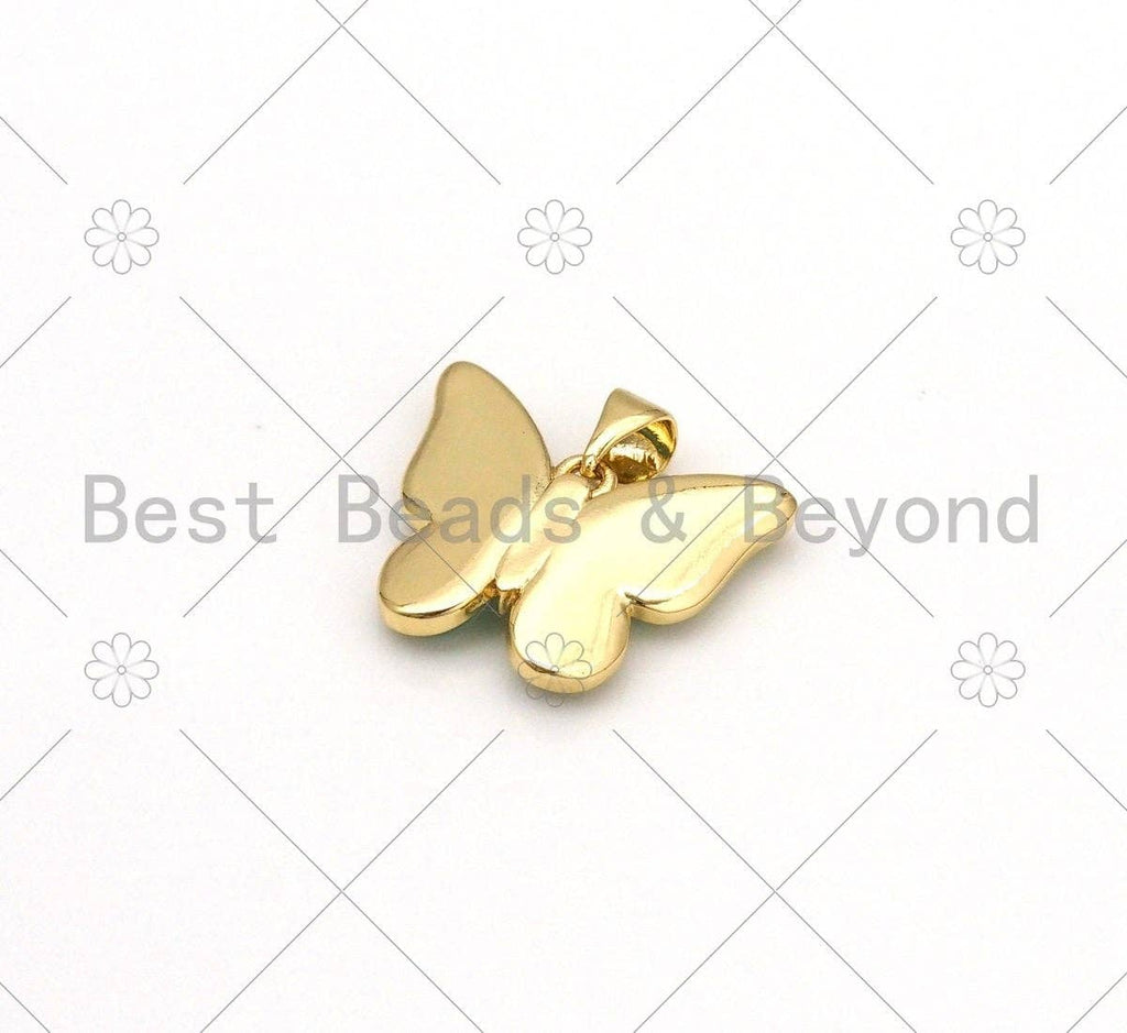 Colorful Acrylic Butterfly Shape Pendant, 18K Gold Filled Butterfly Charm,Necklace Bracelet Charm Pendant,20x16mm,Sku#LK454