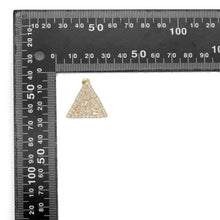 Load image into Gallery viewer, Baguette CZ Gold Silver Triangle Shape Stud Earrings, Sku#L738