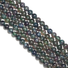 Load image into Gallery viewer, Natual Green Dragon Vein Agate Round Smooth Beads, Sku#U1767