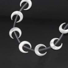 Load image into Gallery viewer, Half Moon White Mothe of Pearl Beads, Sku#T169