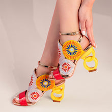 Load image into Gallery viewer, The Parama Yellow Leather Ankle Strap Women Sandal