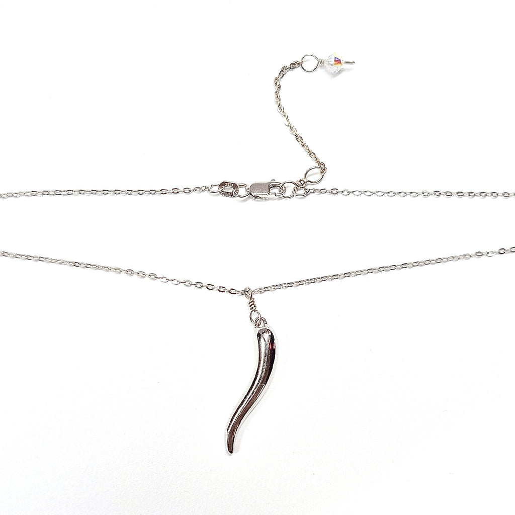 Italian Horn Necklace: silver or gold