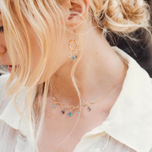 Load image into Gallery viewer, The Boho Mini Earring - Aquamarine and Iolite
