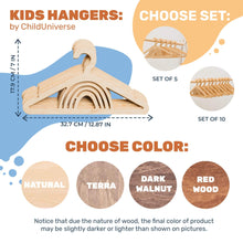 Load image into Gallery viewer, Pack of 10 Kid's Wooden Hangers