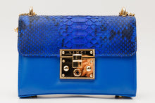 Load image into Gallery viewer, The Toskana Sax Blue Pythn Leather Handbag