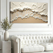 Load image into Gallery viewer, Beige Abstract Ocean Waves Wall Art