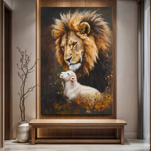Load image into Gallery viewer, Lion And Sheep Faith Wall Art