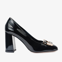 Load image into Gallery viewer, The Ferrara Black Patent Leather Block Heel Pump Women Shoe