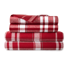 Load image into Gallery viewer, Plaid Organic Flannel Sheet Set
