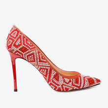 Load image into Gallery viewer, The Nampula Red Glitter Leather Pump Women Shoe