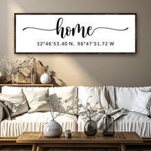 Load image into Gallery viewer, Family Home Coordinates Sign