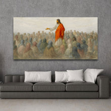 Load image into Gallery viewer, Jesus Speaking To Crowd Faith Wall Art III