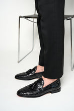 Load image into Gallery viewer, The Istanbul Black Leather Tassel Loafer Men Shoe