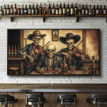 Load image into Gallery viewer, Cowboy Skeletons Western Bar Wall Art