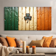 Load image into Gallery viewer, Irish Shamrock Glory Wooden Flag Wall Art II