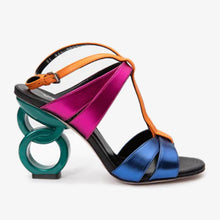 Load image into Gallery viewer, The Duffryn Multicolor T-Strap Leather Women Sandal