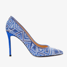 Load image into Gallery viewer, The Nampula Sax Blue Glitter Leather Pump Women Shoe