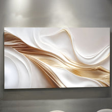 Load image into Gallery viewer, White and Gold Abstract Wall Art