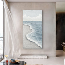 Load image into Gallery viewer, White Waves Abstract Wall Art