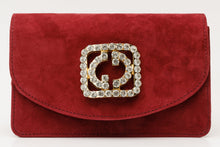 Load image into Gallery viewer, The California Burgundy Suede Leather Handbag
