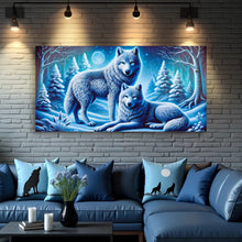 Load image into Gallery viewer, 3D Wolves Wall Art II