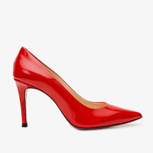 Load image into Gallery viewer, The Ege Red Leather Pump Fuchsia Sole Women Shoe