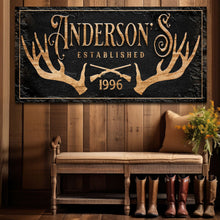 Load image into Gallery viewer, Personalized Family Antler Sign II