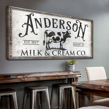 Load image into Gallery viewer, Personalized Milk &amp; Cream Co Sign