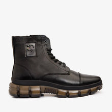 Load image into Gallery viewer, The Ottova Black Leather Lace-Up Sneaker Men Boot with a Zipper