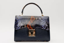 Load image into Gallery viewer, The Venezia Navy Blue Leather Handbag