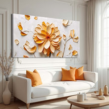 Load image into Gallery viewer, Golden Dandelion Minimalist Abstract Wall Art III