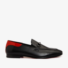 Load image into Gallery viewer, The Maratea Black Leather shoe Bit Loafer Men  Shoe