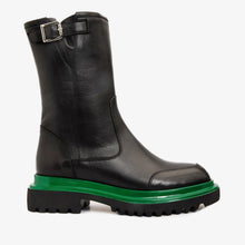 Load image into Gallery viewer, The Yako Black Leather Mid Calf Women Boot Final Sale!
