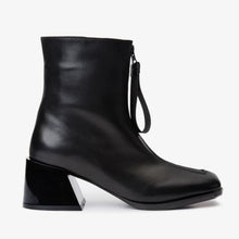 Load image into Gallery viewer, The Tackle Black Leather Block Heel Women Boot