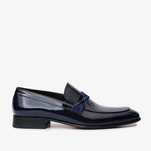 Load image into Gallery viewer, The Dodoma Navy Patent Leather Loafer Men Shoe