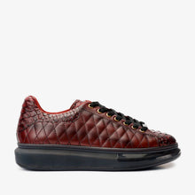 Load image into Gallery viewer, The Adler Burgundy Snk Leather Men Sneaker Limited Edition