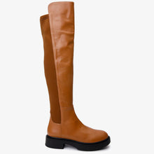 Load image into Gallery viewer, The  Harmony Belle Tan Leather Knee High Women Boot