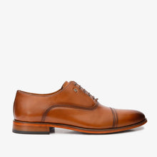 Load image into Gallery viewer, The Gambaha Tan Leather Quarter Brogue Cap Toe Oxford Men Shoe